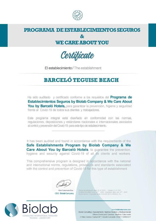 Barcelo Teguise Beach - Adults Only Costa Teguise Exterior photo